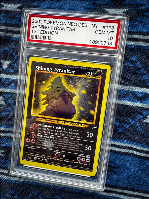 Shining Tyranitar Neo Destiny Slabbed Graded Proxy Slab Proxy