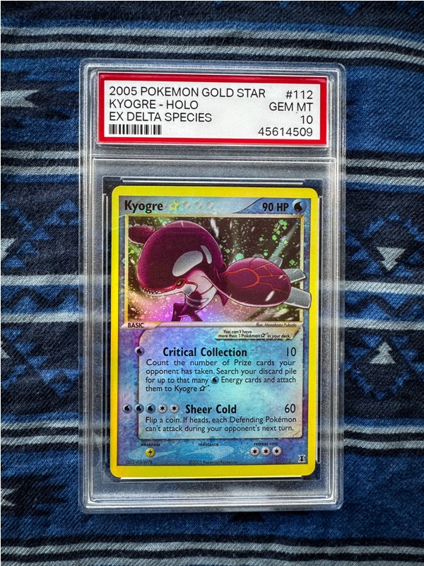 Kyogre EX Delta Species Gold Star Slabbed Graded Proxy