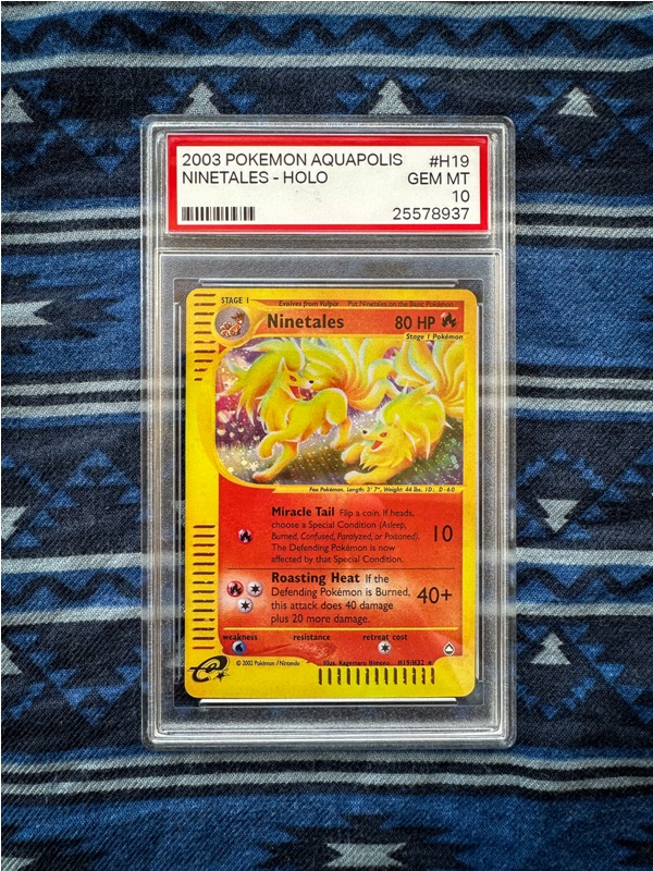 Ninetales Aquapolis Slabbed Graded Proxy