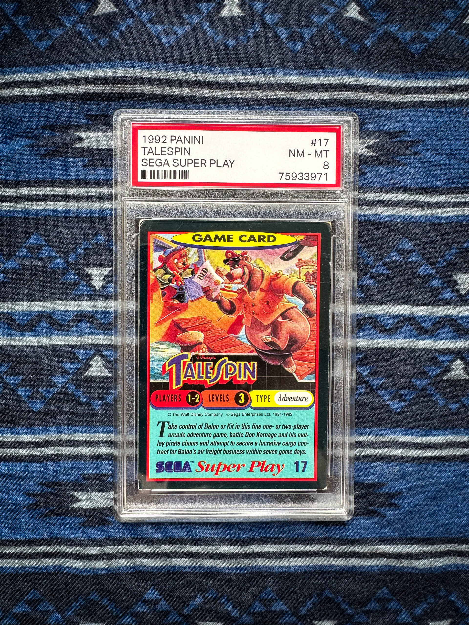 Talespin Sega Mega Drive Trading Card Collection Original Garded Card