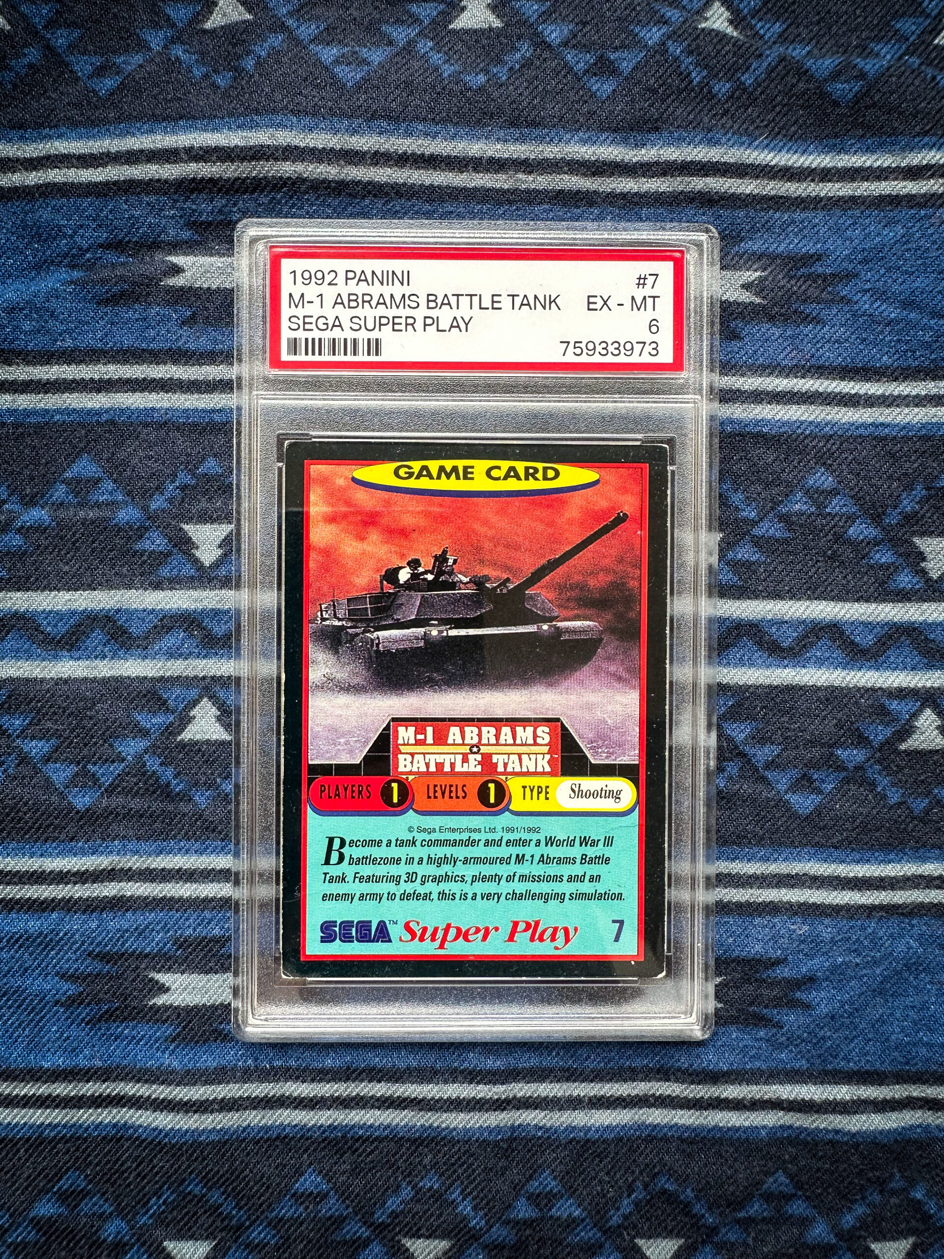 M-I Abrams Battle Tank Sega Mega Drive Trading Card Collection Original Garded Card