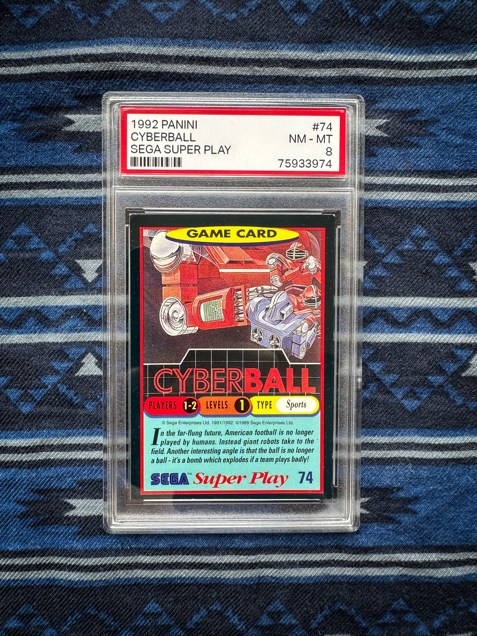 Cyberball Sega Mega Drive Trading Card Collection Original Garded Card