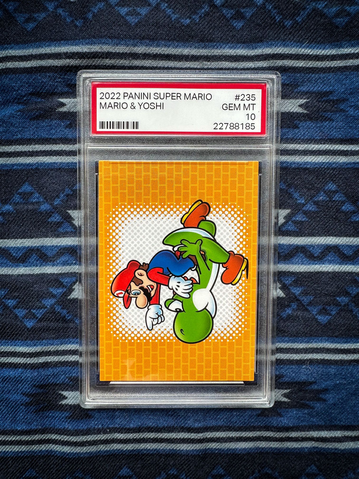 Mario & Yoshi 235 Super Mario Panini Original Graded Card