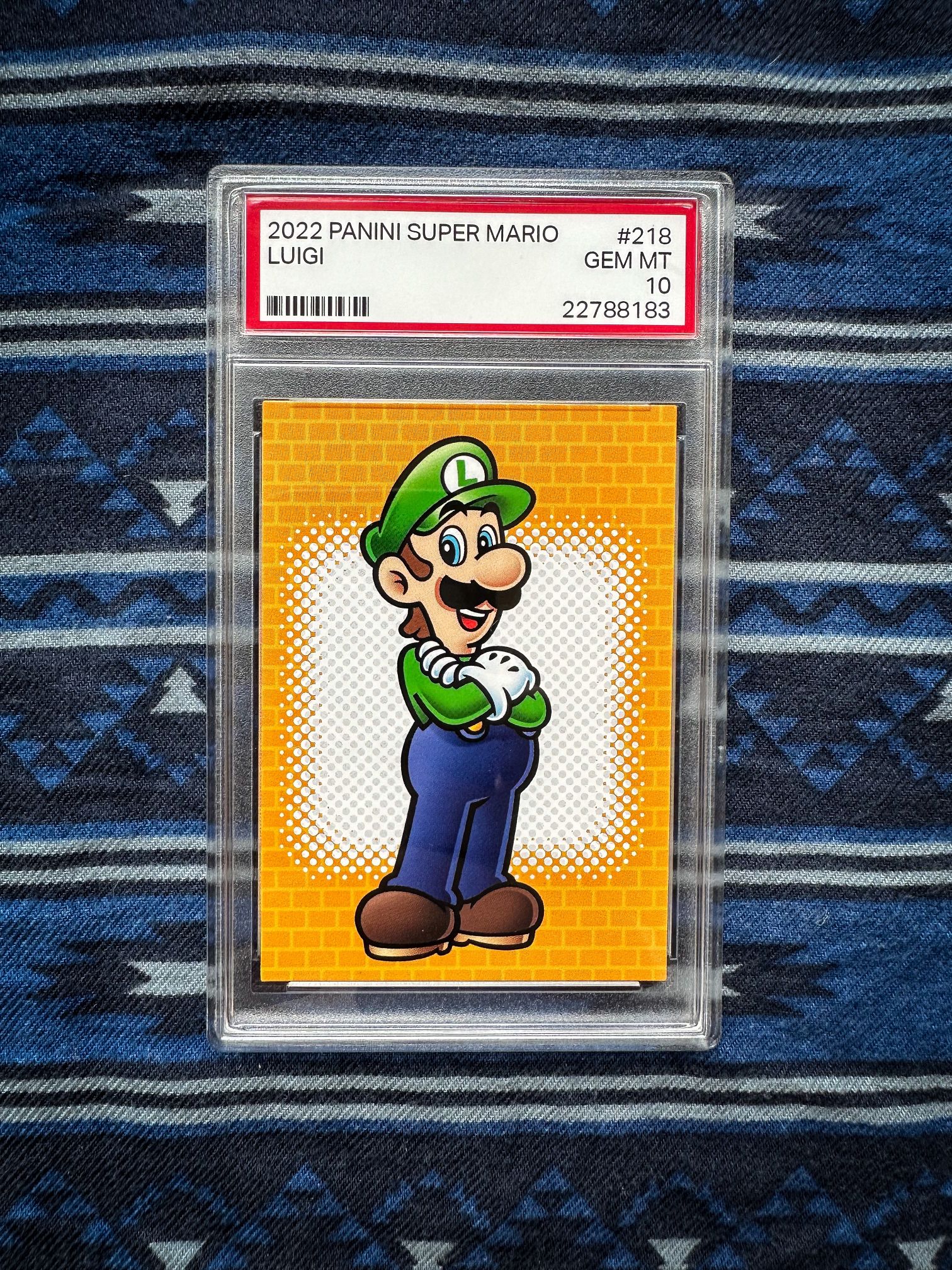 Luigi 218 Super Mario Panini Original Graded Card